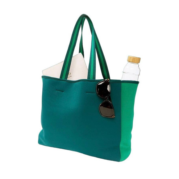 New! Summersalt The Perfect Beach Tote Neoprene Bag Carryall FAB FIT Green OS - Picture 1 of 6